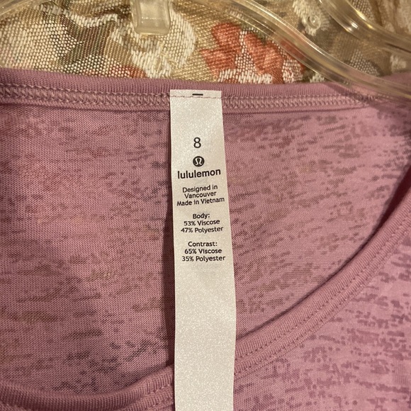 NWT Lululemon Breeze Through Twist Tank size 8 Rose Blush - Picture 8 of 9
